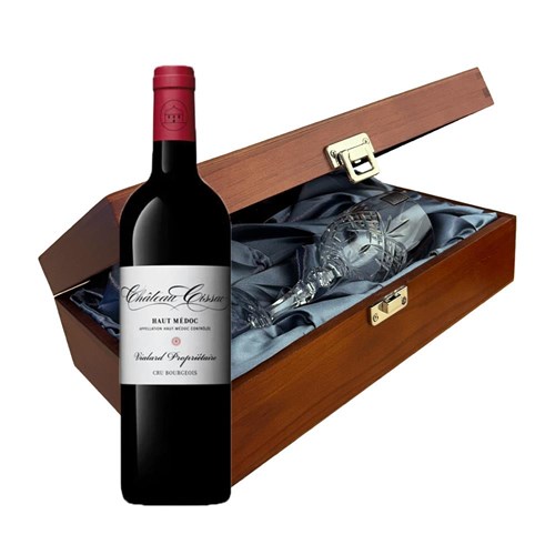Chateau Cissac Cru Bourgeois Red Wine 75cl In Luxury Box With Royal Scot Wine Glass